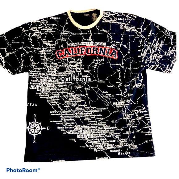 Other - California Road Map Shirt Size XL NWOT